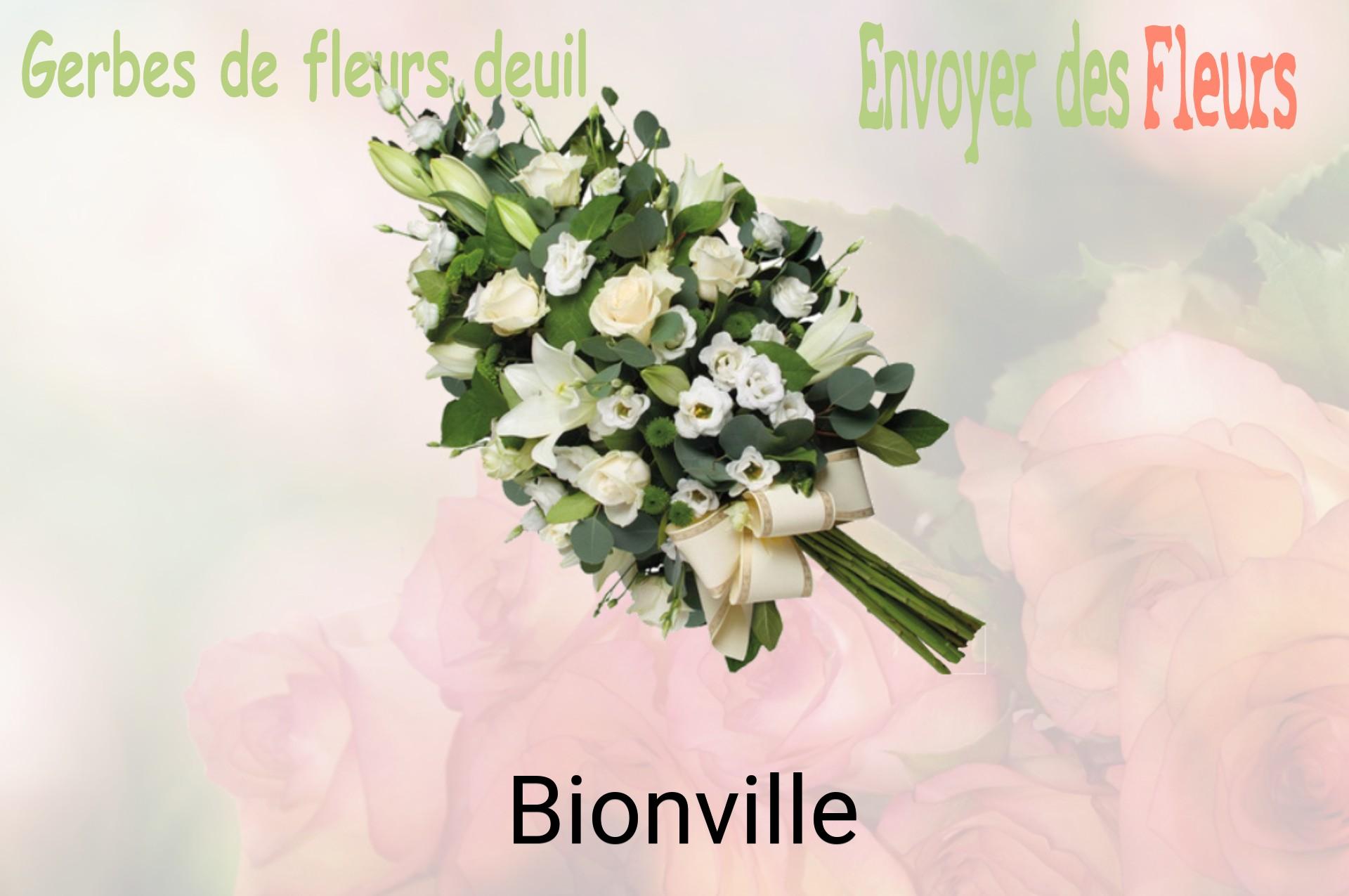 Gerbe de fleurs de deuil livrée à Bionville